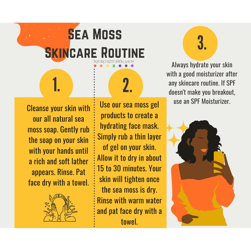 Nicko Kitchen Shop MarciMoss Wildcrafted Sea Moss Gel for Daily Wellness Nutrition Gels & Chews