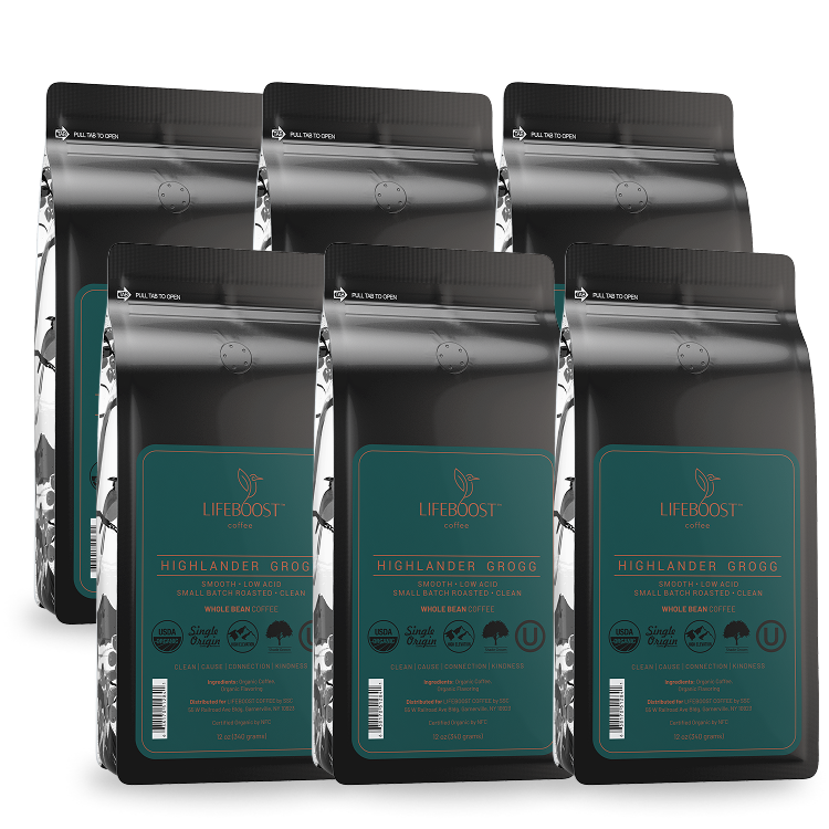 Lifeboost Coffee Highlander Grogg Flavored Coffee