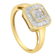 Bids.com 10K Yellow Gold Diamond Cocktail Ring (1/2 Cttw, I-J Color, SI2-I1 Clarity) - Size 6 Rings