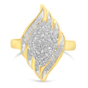 Bids.com 10K Yellow Gold Diamond Cocktail Ring (3/4 Cttw, I-J Color, I2-I3 Clarity) - Size 8 Rings