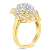 Bids.com 10K Yellow Gold Diamond Cocktail Ring (3/4 Cttw, I-J Color, I2-I3 Clarity) - Size 8 Rings