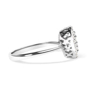 Bids.com 10K White Gold 3/8 Cttw Round-Cut Lab Grown Diamond Cluster Pear Promise Ring (G-H Color, VS2-SI1 Clarity) - Size 7 Rings