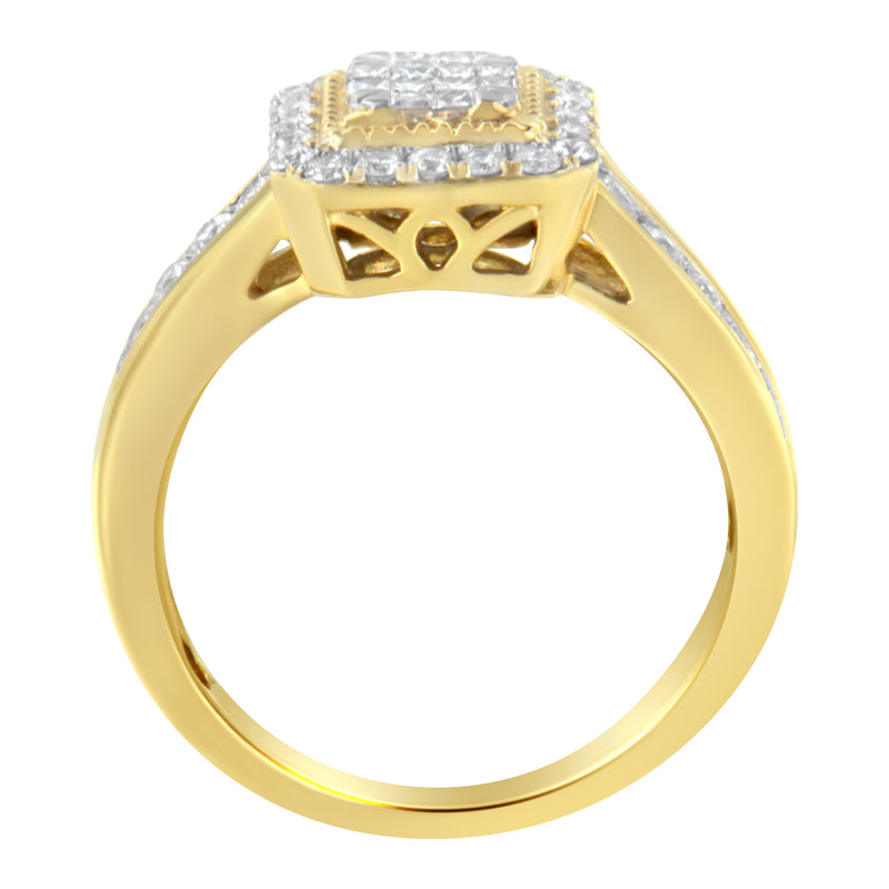 Bids.com 10KT Yellow Gold Diamond Cocktail Ring (5/8 cttw, H-I Color, SI2-I1 Clarity) Rings