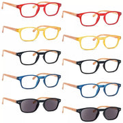 eyekeeper.com 10 Pack Bamboo-look Reading Glasses Wood Patterned Readers R034 Eyeglasses