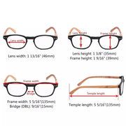 eyekeeper.com 10 Pack Bamboo-look Reading Glasses Wood Patterned Readers R034 Eyeglasses