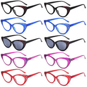 eyekeeper.com 10 Pack Cat-eye Reading Glasses Cute Readers R2115 Eyeglasses