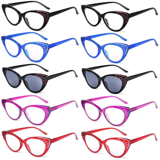 eyekeeper.com 10 Pack Cat-eye Reading Glasses Cute Readers R2115 Eyeglasses