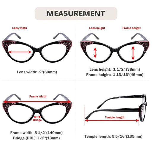 eyekeeper.com 10 Pack Cat-eye Reading Glasses Cute Readers R2115 Eyeglasses