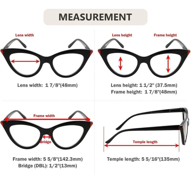 eyekeeper.com 10 Pack Cat-eye Reading Glasses Ladies Readers R2103 Eyeglasses