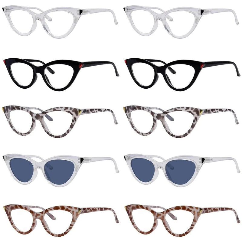 eyekeeper.com 10 Pack Cat-eye Reading Glasses Ladies Readers R2103 Eyeglasses