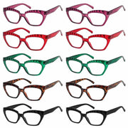eyekeeper.com 10 Pack Cat-eye Stylish Reading Glasses with Spring Hinges R2133 Eyeglasses