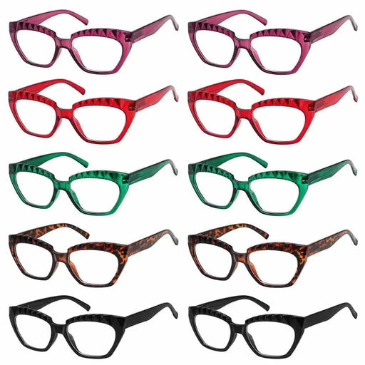 eyekeeper.com 10 Pack Cat-eye Stylish Reading Glasses with Spring Hinges R2133 Eyeglasses