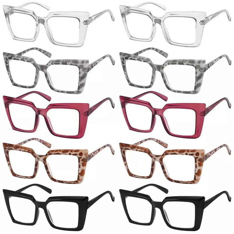 eyekeeper.com 10 Pack Large Frame Reading Glasses Oversized Readers R2141 Eyeglasses