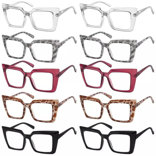 eyekeeper.com 10 Pack Large Frame Reading Glasses Oversized Readers R2141 Eyeglasses