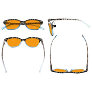 eyekeeper.com 10 Pack Orange Lens Cat Eye Blue Light Blocking Reading Glasses DS9111 Eyeglasses