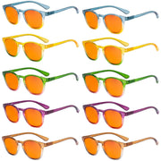 eyekeeper.com 10 Pack Orange Tinted Blue Light Blocking Reading Glasses Computer Readers DS144 Eyeglasses
