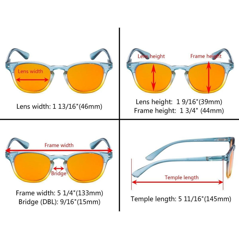 eyekeeper.com 10 Pack Orange Tinted Blue Light Blocking Reading Glasses Computer Readers DS144 Eyeglasses