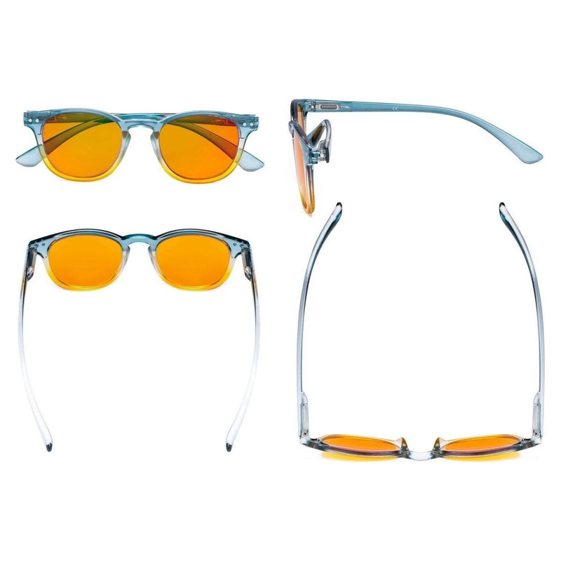eyekeeper.com 10 Pack Orange Tinted Blue Light Blocking Reading Glasses Computer Readers DS144 Eyeglasses