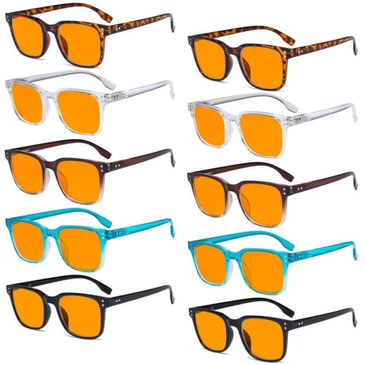 eyekeeper.com 10 Pack Orange Tinted Blue Light Blocking Reading Glasses DST1804 Eyeglasses