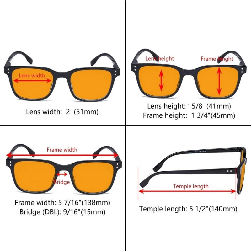 eyekeeper.com 10 Pack Orange Tinted Blue Light Blocking Reading Glasses DST1804 Eyeglasses