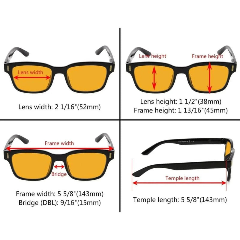 eyekeeper.com 10 Pack Orange Tinted Stylish Blue Light Blocking Reading Glasses DSRT1802 Eyeglasses