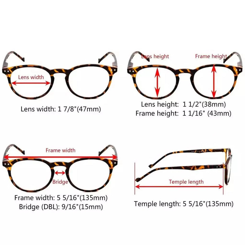eyekeeper.com 10 Pack Oval Reading Glasses Retro Ladies Round Readers R071 Eyeglasses