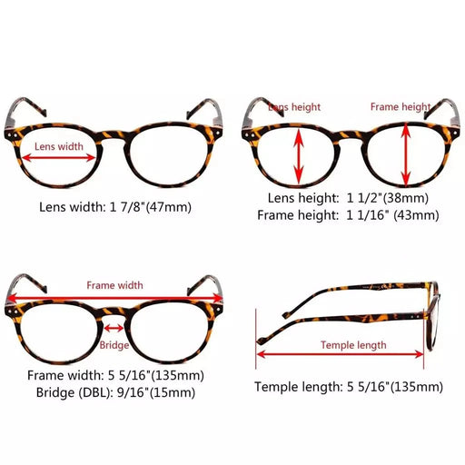 eyekeeper.com 10 Pack Oval Reading Glasses Retro Ladies Round Readers R071 Eyeglasses