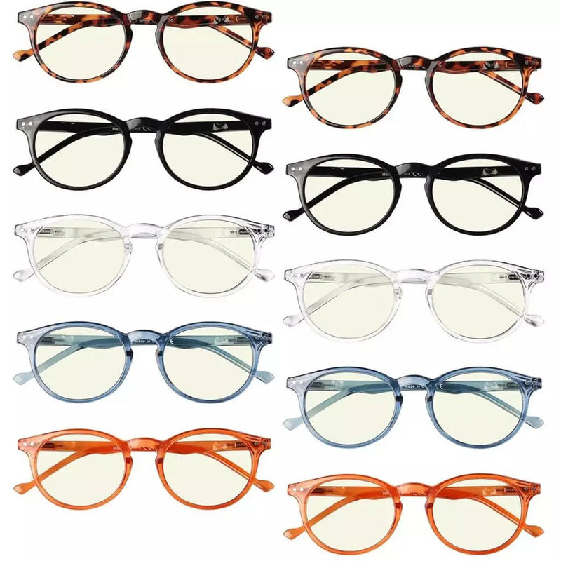 eyekeeper.com 10 Pack Oval Round Blue Light Blocking Readers Computer Eyeglasses UVR071 Eyeglasses