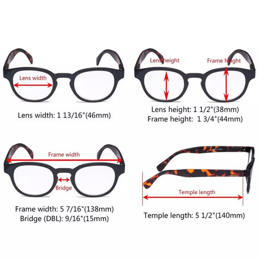 eyekeeper.com 10 Pack Pattern Design Reading Glasses Vintage Readers R124F Eyeglasses