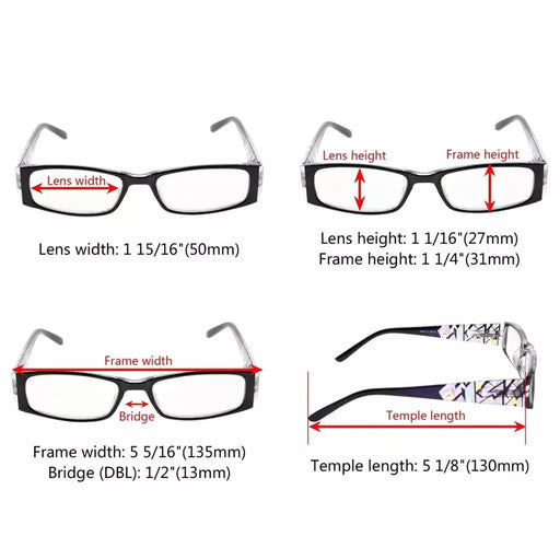eyekeeper.com 10 Pack Pattern Print Reading Glasses with Spring Hinges R006D Eyeglasses
