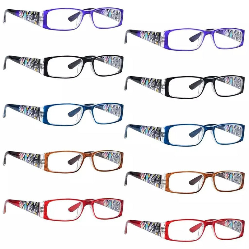 eyekeeper.com 10 Pack Pattern Print Reading Glasses with Spring Hinges R006D Eyeglasses