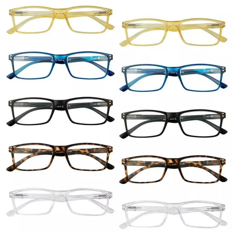eyekeeper.com 10 Pack Retro Spring Hinges Reading Glasses Classic Readers R802 Eyeglasses
