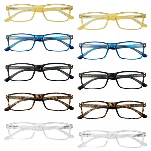 eyekeeper.com 10 Pack Retro Spring Hinges Reading Glasses Classic Readers R802 Eyeglasses
