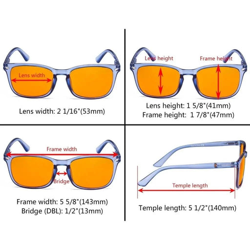 eyekeeper.com 10 Pack Square Blue Light Blocking Reading Glasses Ladies Computer Readers DSRT1801 Eyeglasses