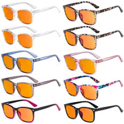 eyekeeper.com 10 Pack Square Blue Light Blocking Reading Glasses Ladies Computer Readers DSRT1801 Eyeglasses