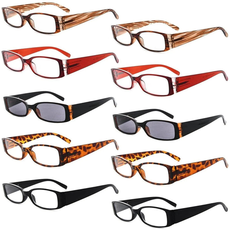 eyekeeper.com 10 Pack Stylish Ladies Reading Glasses Include Sunglasses R040 Eyeglasses