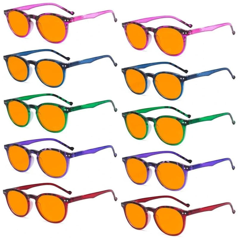 eyekeeper.com 10 Pack Stylish Lightweight Oval Blue Light Blocking Reading Glasses DS071F Eyeglasses