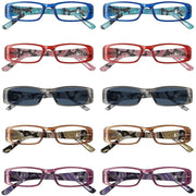 eyekeeper.com 10 Pack Tiger Patterned Temples Reading Glasses with Spring Hinges R006A Eyeglasses