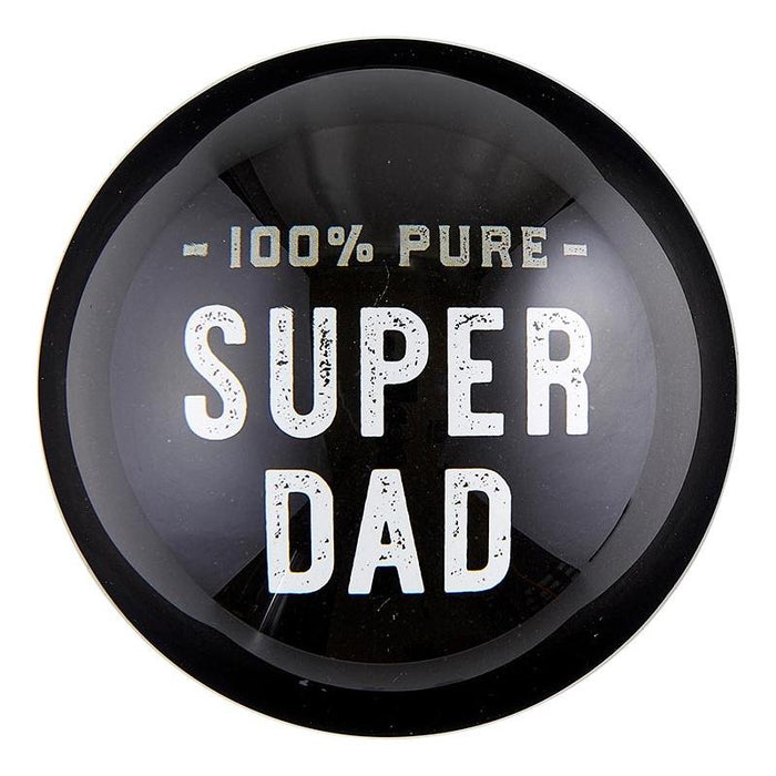 The Bullish Store - 100% Pure Super Dad Glass Dome Paperweight | In A Gift Box
