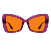 eyekeeper.com 100% Blue Blocking Glasses Cat-eye Orange Lens Metalless Screwless R2315-B98 Eyeglasses