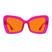 eyekeeper.com 100% Blue Blocking Glasses Cat-eye Orange Lens Metalless Screwless R2315-B98 Eyeglasses