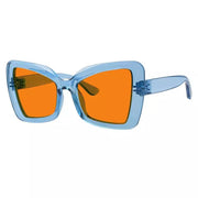 eyekeeper.com 100% Blue Blocking Glasses Cat-eye Orange Lens Metalless Screwless R2315-B98 Eyeglasses
