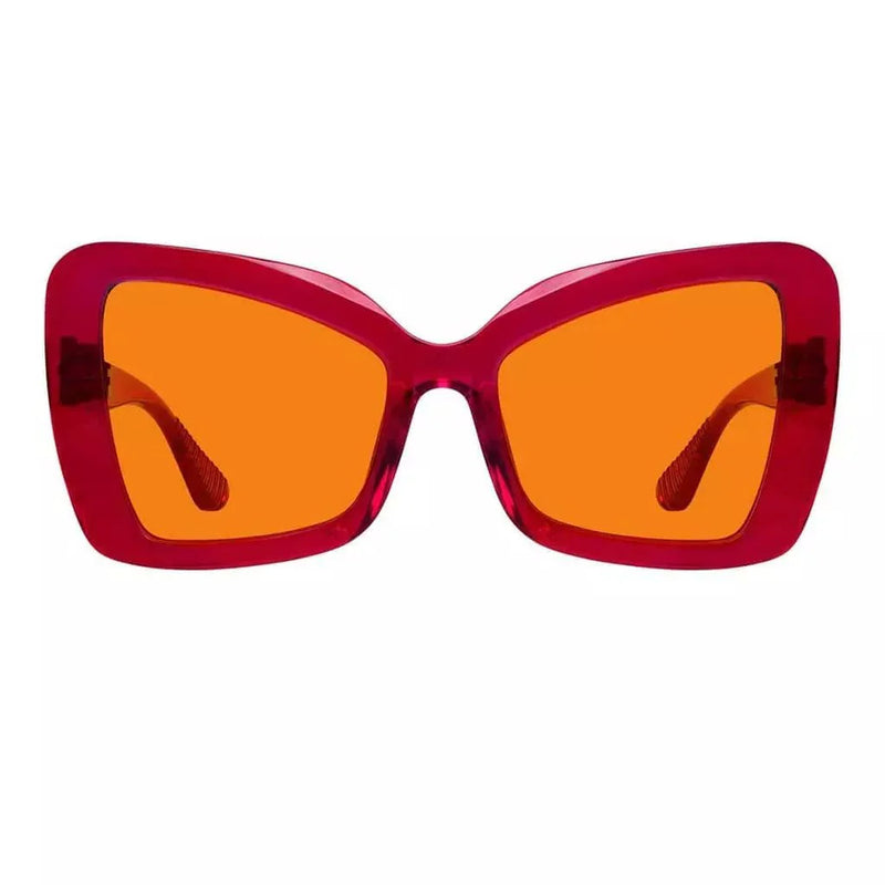 eyekeeper.com 100% Blue Blocking Glasses Cat-eye Orange Lens Metalless Screwless R2315-B98 Eyeglasses