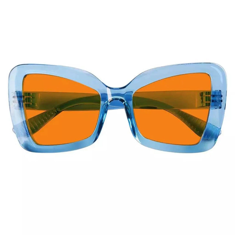 eyekeeper.com 100% Blue Blocking Glasses Cat-eye Orange Lens Metalless Screwless R2315-B98 Eyeglasses
