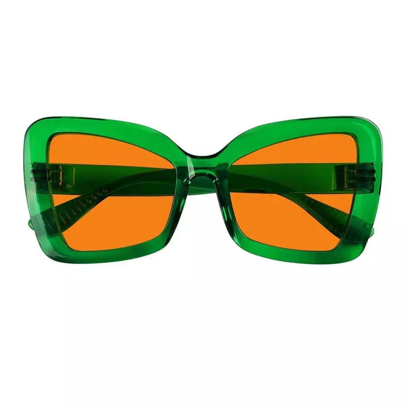 eyekeeper.com 100% Blue Blocking Glasses Cat-eye Orange Lens Metalless Screwless R2315-B98 Eyeglasses