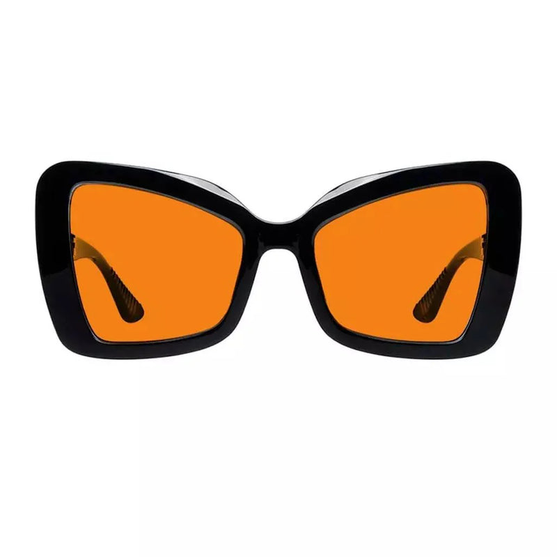 eyekeeper.com 100% Blue Blocking Glasses Cat-eye Orange Lens Metalless Screwless R2315-B98 Eyeglasses
