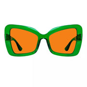 eyekeeper.com 100% Blue Blocking Glasses Cat-eye Orange Lens Metalless Screwless R2315-B98 Eyeglasses