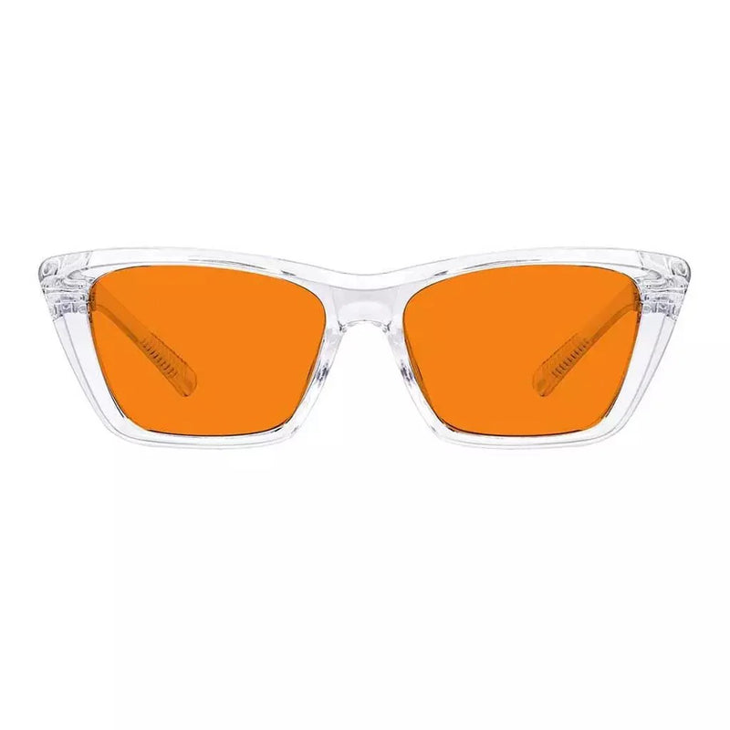 eyekeeper.com 100% Blue Blocking Glasses Orange Lens Cat-eye Metalless Screwless R2514-B98 Eyeglasses