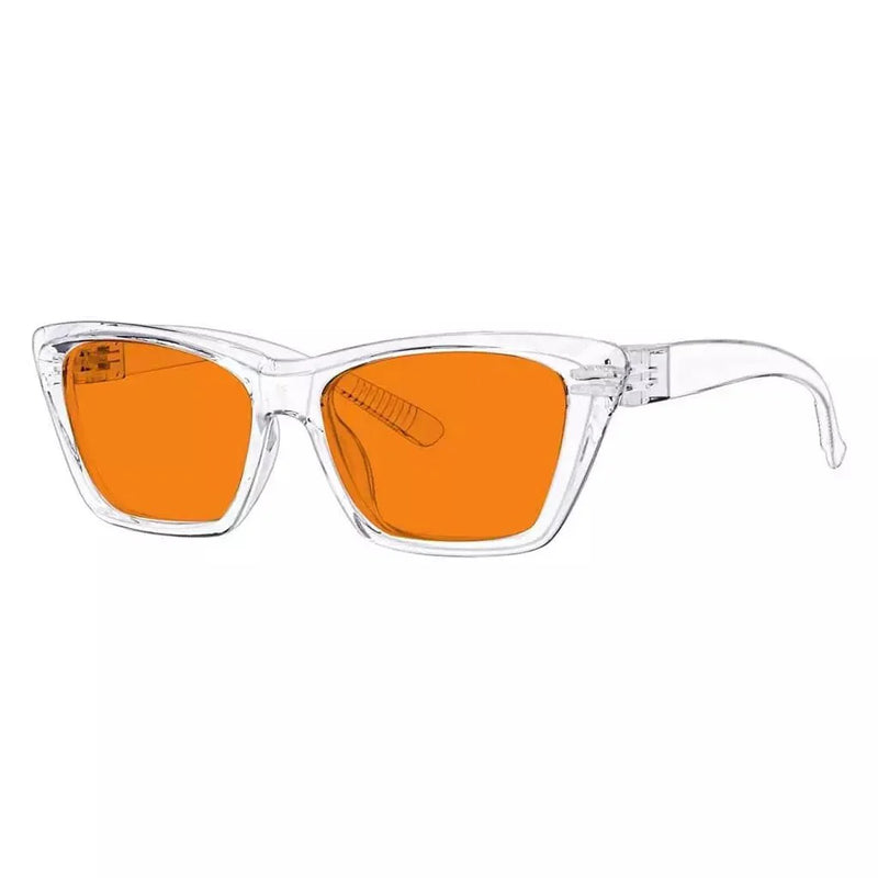 eyekeeper.com 100% Blue Blocking Glasses Orange Lens Cat-eye Metalless Screwless R2514-B98 Eyeglasses