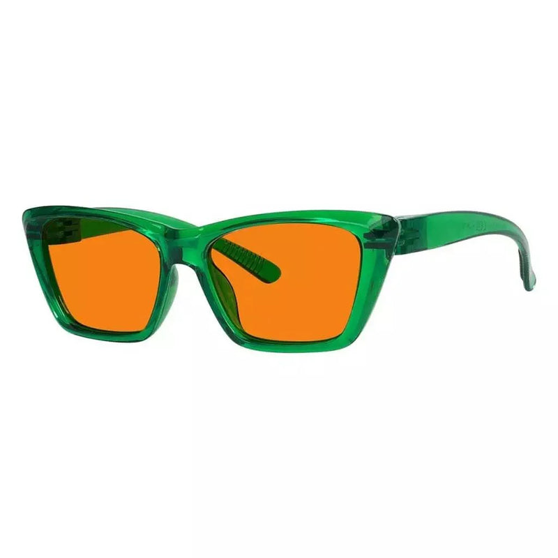 eyekeeper.com 100% Blue Blocking Glasses Orange Lens Cat-eye Metalless Screwless R2514-B98 Eyeglasses